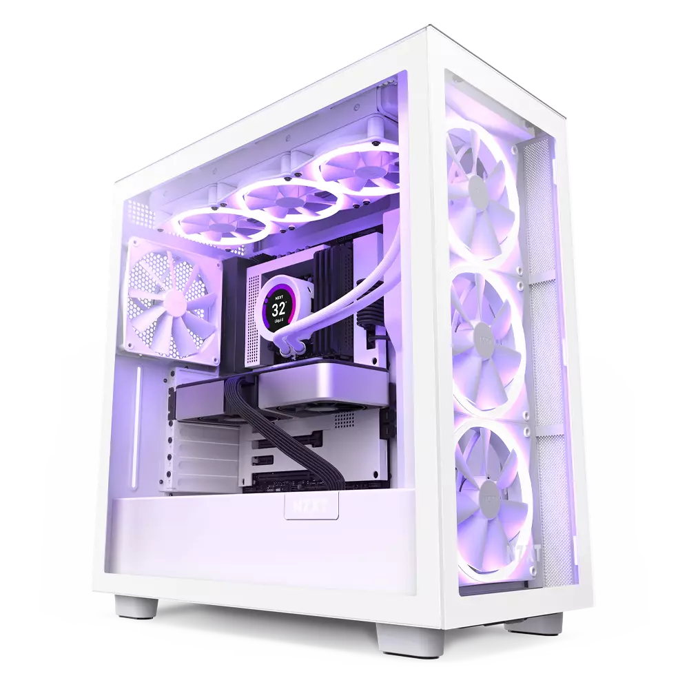 NZXT H7 Elite ATX Mid Tower | Gaming Case White in Abu Dhabi